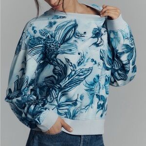 Anthropologie- Pilcro Batik Oversized Sweatshirt